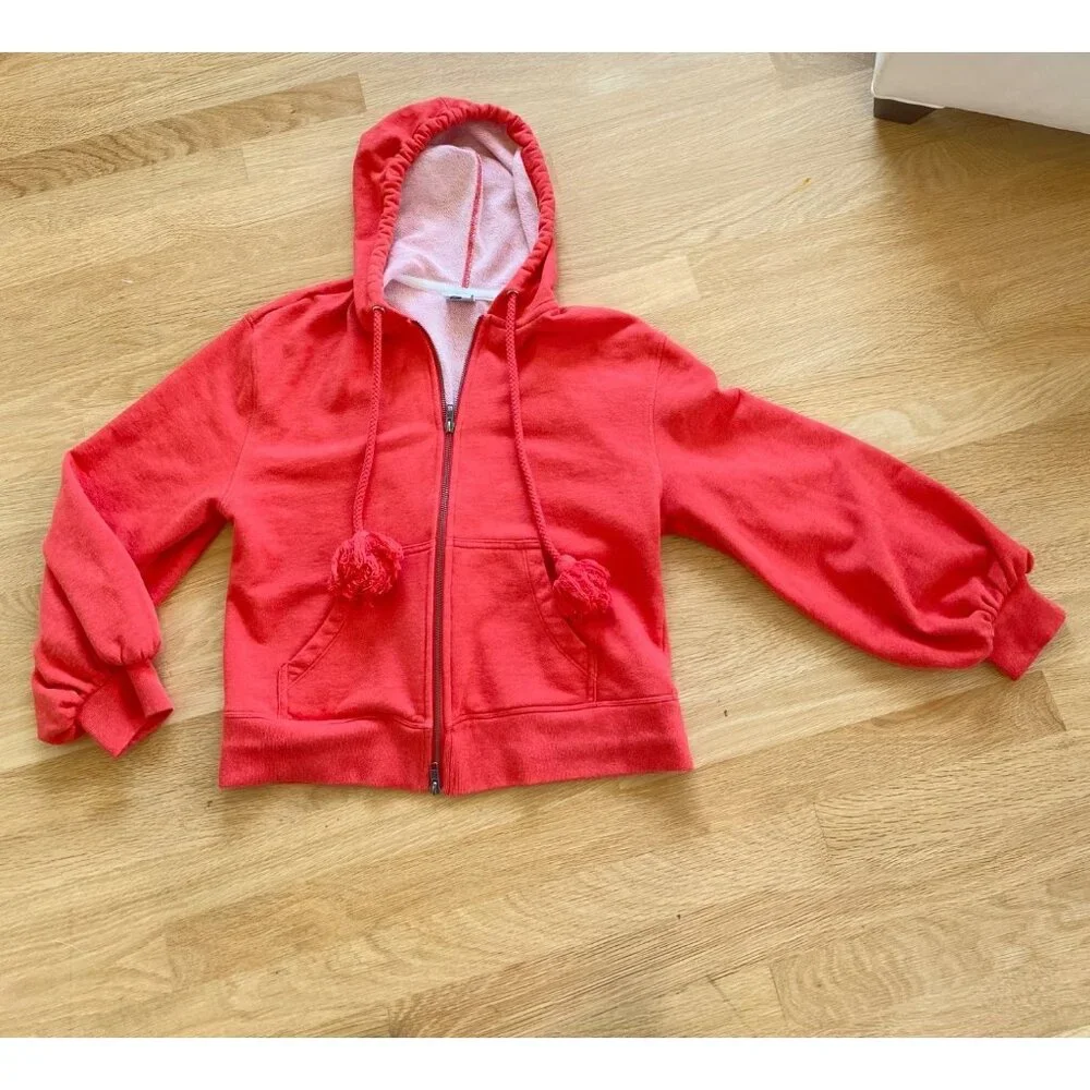 Cabi Tangerine Deluxe Full Zip Hoodie W's Small Balloon Sleeve Tassel 5657 - Picture 5 of 12